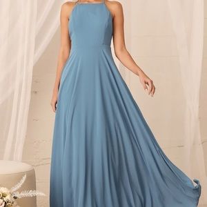 Mythical Kind of Love Slate Blue Maxi Dress